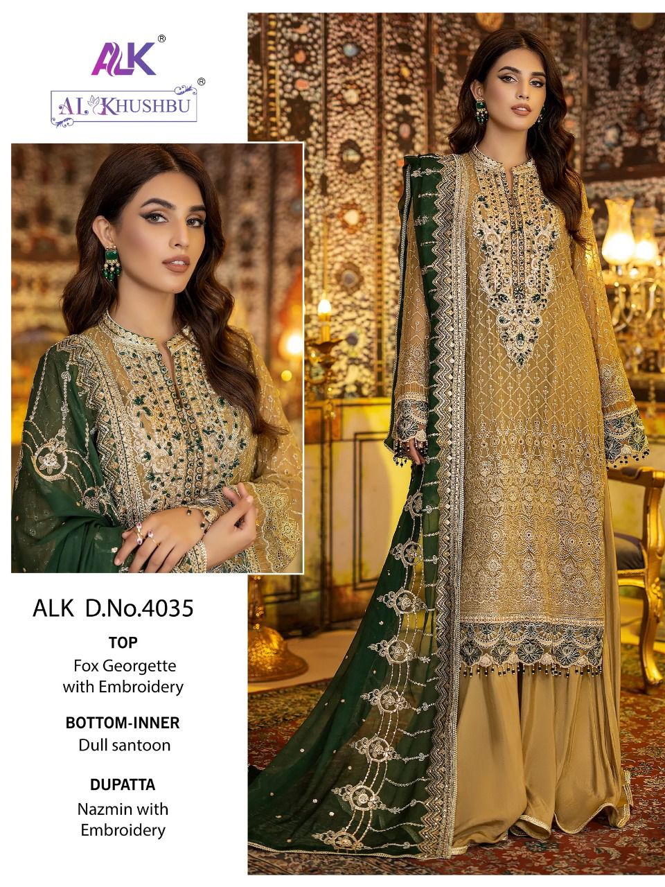 Alk Khushbu Adan Libas Vol 1 Wholesale Georgette Pakistani Suit